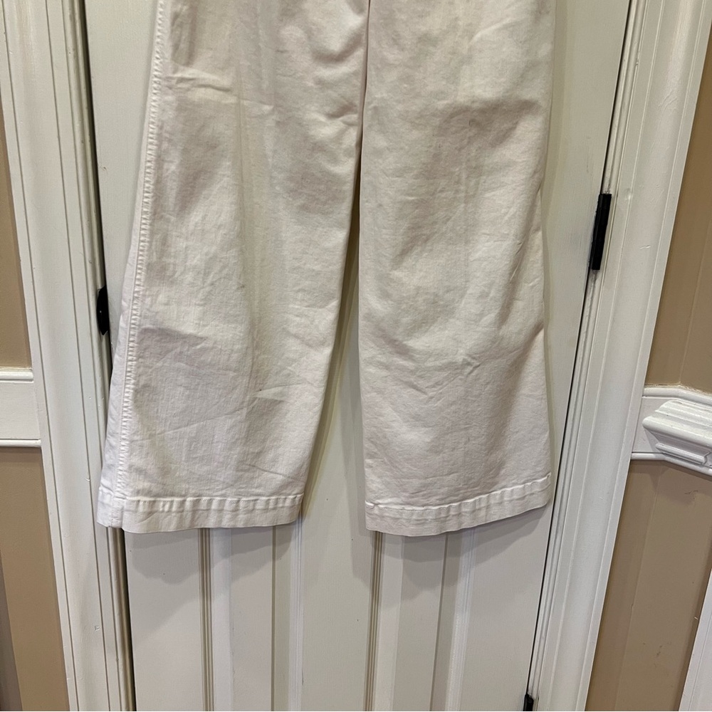 NWT SPANX Seamed Front Wide Leg White Pants Pull On Women’s XS - Picture 8 of 10
